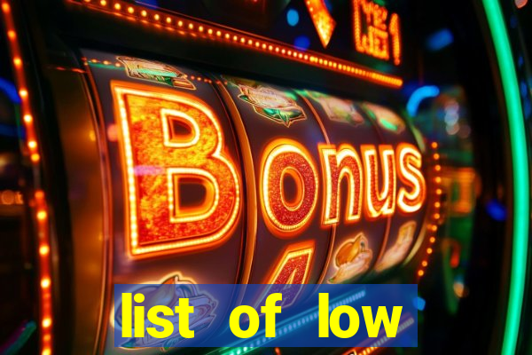 list of low variance slot machines