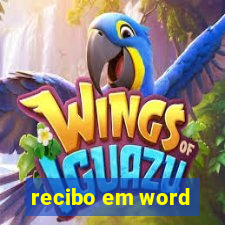 recibo em word