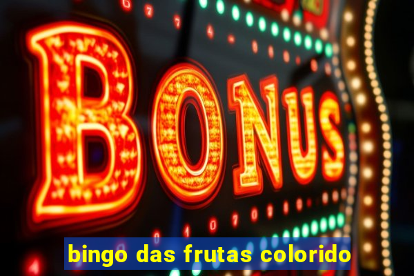 bingo das frutas colorido