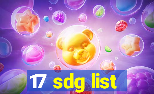 17 sdg list