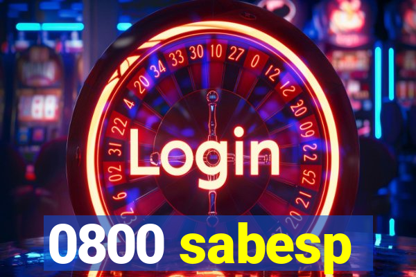 0800 sabesp