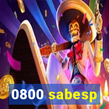 0800 sabesp