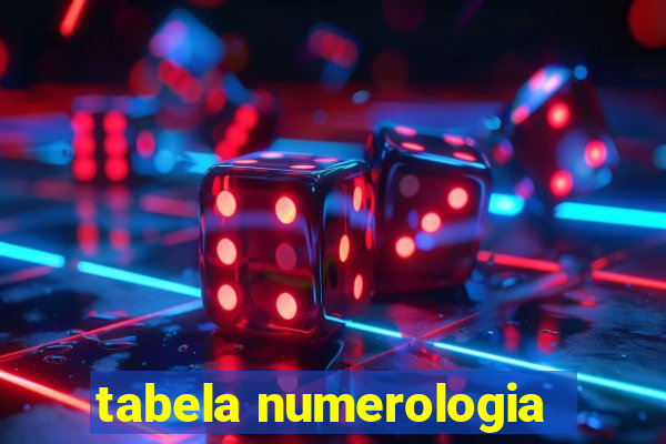 tabela numerologia