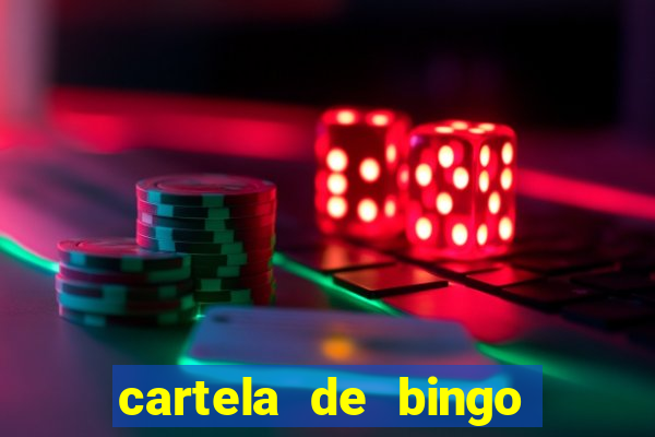 cartela de bingo cha de bebe