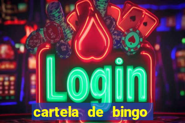 cartela de bingo cha de bebe