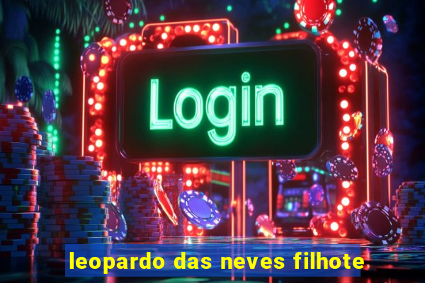 leopardo das neves filhote